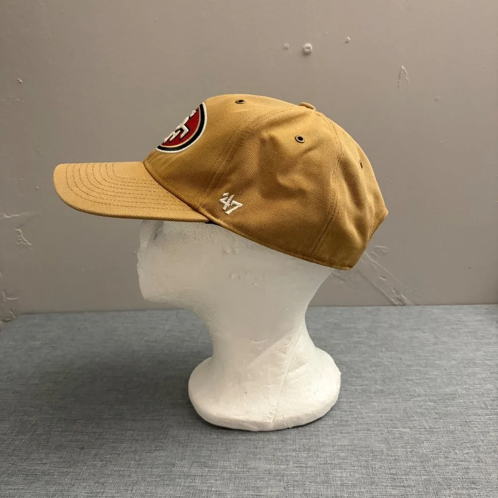 Carhartt Hat Mens OSFA Brown 47 Brand San Francisco 49ers NFL Canvas Strapback